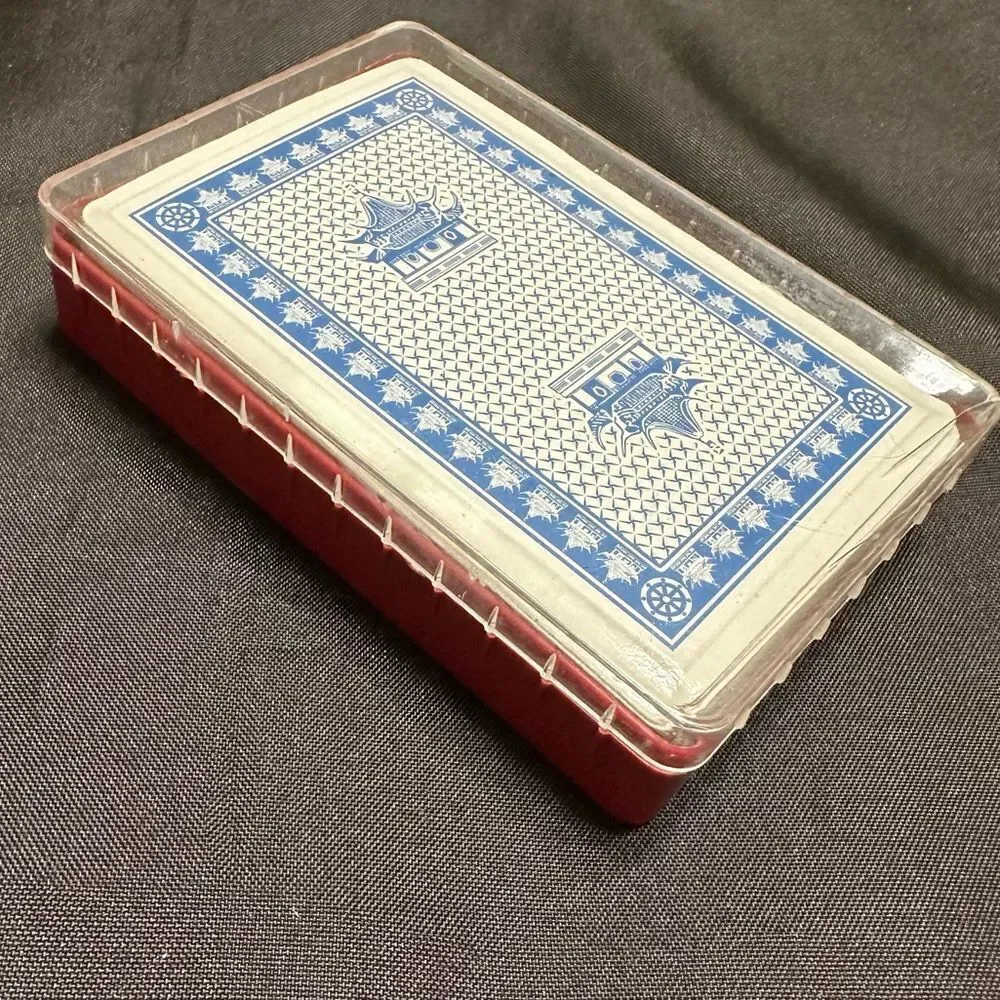 Vintage China Souvenir Classic Playing Cards Set with Red Case unused . - Picture 4 of 12